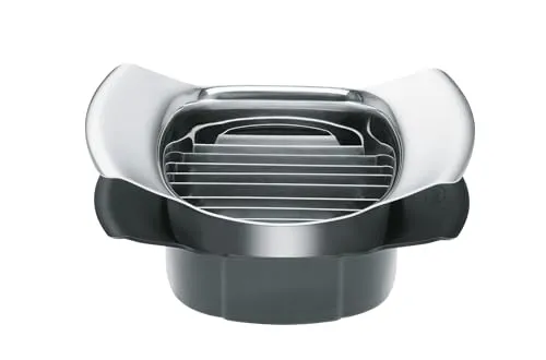 RÖSLE Tomaten- und Mozzarellaschneider - Gemüsehobel für gleichmäßige Scheiben, ideal für frische Salate und Snacks. Hochwertige Edelstahlklingen und sicherer Halt durch zwei Griffe.