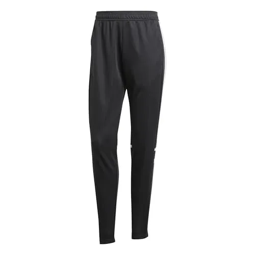 adidas Damen SQUADRA25 Training Pant, Black/White, M - Trainingsbekleidung mit regulärer Passform aus 100 % recyceltem Polyester, ausgestattet mit AEROREADY-Technologie und praktischen Reißverschlusstaschen.