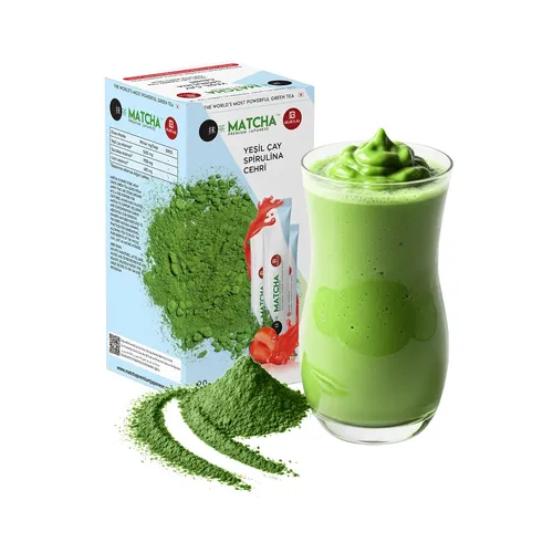 Bio Spirulina Grüner Matcha-Tee mit Erdbeeraroma – 20 Stück (200 g) - Tee, Bio-zertifiziert und vegan, mit erfrischendem Erdbeeraroma für einen einzigartigen Geschmack – perfekt für eine gesunde Auszeit.