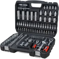 Weber Steckschlüssel Satz mit Koffer 108-teilig - Hochwertiger Chrom-Vanadium-Stahl, umfassendes Set für professionelle Anwendungen und Heimwerker