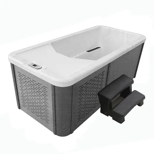 CANADIAN SPA CO. Chill Therapy Spa – Winterfestes Outdoor Spa für 1 Person - Chill Therapy Spa in kompaktem Design (212x102x81 cm) für eine Person. Genießen Sie kaltes Wasser ohne Eisbedarf. Einfache Installation, inklusive Treppe und stimmungsvolle LED-Beleuchtung für entspannende Momente.