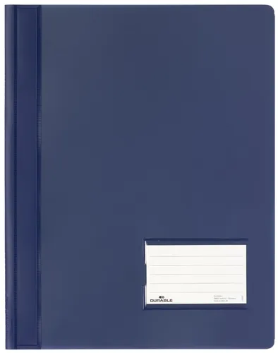 DURABLE Schnellhefter DURALUX DIN A4 PVC überbreit dunkelblau transluzent