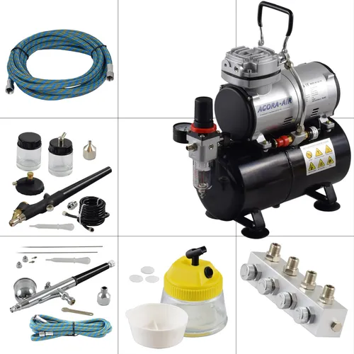 Agora-Tec® Airbrush Komplett-Set PROFI XIV.1
