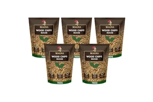 Magna Premium Räucherchips Set - 3,75 KG - 100% Natürlich für Grill und Smoker - Verleihen Sie Ihrem Grillgut mit diesen natürlichen Räucherchips ein besonderes Aroma. Ideal für Holzkohle-, Elektro- und Gasgrills, sorgen sie für ein perfektes Grillerlebnis ohne chemische Zusätze.