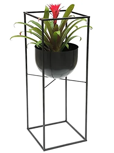 DanDiBo Blumenständer Metall Schwarz 82 cm - Moderner Blumenständer aus stabilem Metall, ideal für Pflanzen und Blumentöpfe. Fertig montiert und bereit für Ihr Zuhause – ein echter Hingucker für Wohnzimmer, Küche oder Balkon.