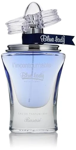 Rasasi L'Incontournable Blue Lady 2 Eau De Parfum 35 ml - Damenduft mit blumigen und holzigen Noten, ideal für den täglichen Gebrauch und besondere Anlässe. Erleben Sie die verführerische Kombination aus Bergamotte und Jasmin.