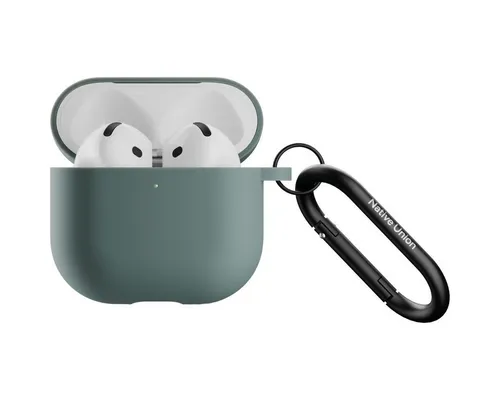NATIVE UNION Active AirPods 4. Gen Silicone Case - Smartphone-Hülle für AirPods 4. Gen mit griffigem Silikon, integriertem Metallclip und präzisen Aussparungen. Ideal für aktiven Alltag, schützt und bleibt immer griffbereit.