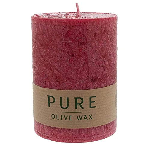 Wenzel Olive Wax Kerze, Karminrot, 90x70 von Wenzel Kerzen