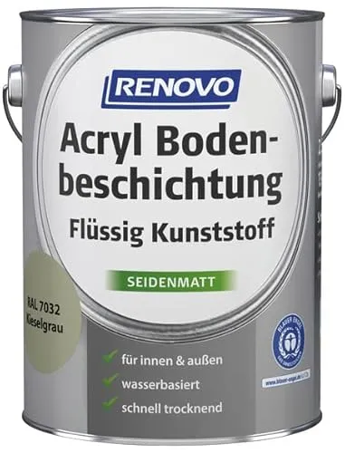 Produktbild Acryl Bodenbeschichtung 2,5 L RAL 7032 Kieselgrau Renovo