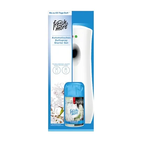 Fresh & More Automatischer Duftspender-Set mit Weichspüler-Duft, Nachfüller 250ml – Lang anhaltende Frische für Ihr Zuhause