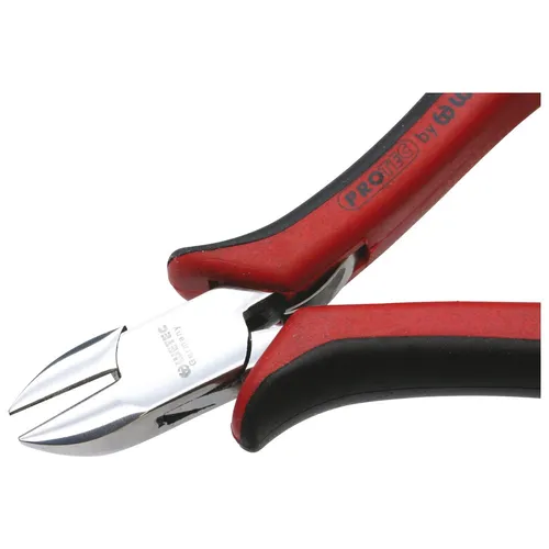 WETEC PRO Seitenschneider, ovaler Kopf, Typ ohne Wate - Zangen aus deutscher Fertigung mit langlebigem Präzisionsgelenk, induktiv gehärteten Schneiden und ergonomischen Santopren-Griffen für ermüdungsfreies Arbeiten.