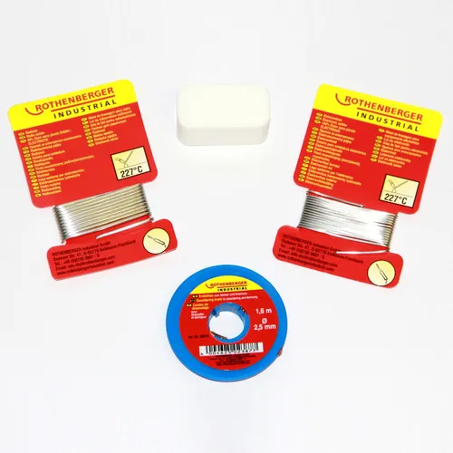 Rothenberger Radio Elektronik Set Elektronik Radio Lot Salmiakstein Entlötlitze