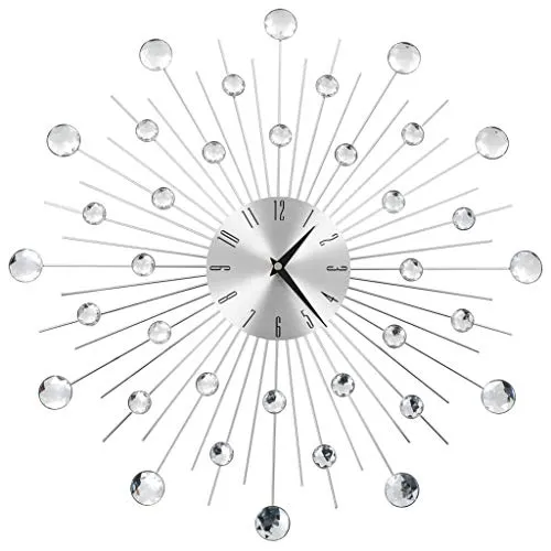 vidaXL Wanduhr Quarzwerk Modern 50 cm - Wohnaccessoires mit elegantem Design, langlebigem Aluminiumrahmen und präzisem Quarzwerk für höchste Zeitgenauigkeit.