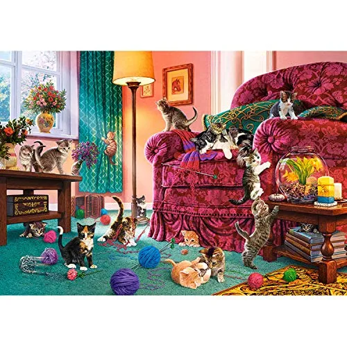 Castorland B-53254 B-53254-Naughty Kittens Puzzle 500 Teile, Bunt, 35 x 25 x 5 cm