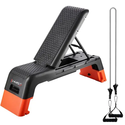 AS009 PRO STEP DO AEROBIKU REGULOWANY Z FUNKCJĄ ŁAWKI - Aerobik Step mit verstellbarer Höhe, ideal für effektives Training und Platzersparnis im Fitnessbereich.