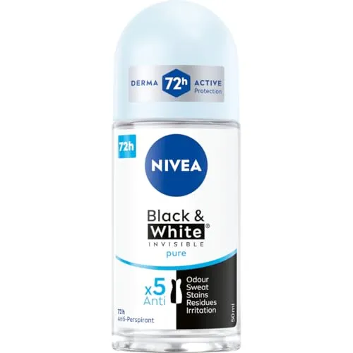 NIVEA Black&White 48H Invisible Pure Antitranspirant im Frauenkugel 50ml