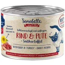Sanabelle mit Rind & Pute | 6 x 180g Katzenfutter nass