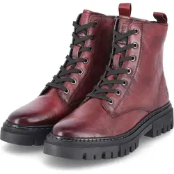 BAGATT TT Damen Schnürstiefeletten LILO in Rot - Wanderschuhe aus hochwertigem Glattleder, perfekt für Outdoor-Abenteuer und modische Akzente.