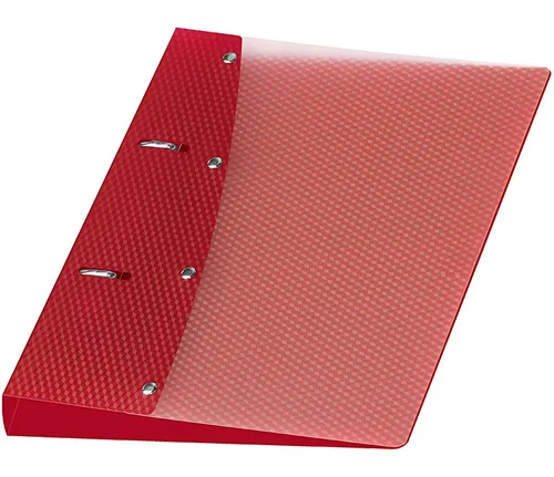 VELOFLEX Ringbuchmappe VeloflexRingordner Diamond A5 rot 2-D-Ring-Mechanik 20 mm