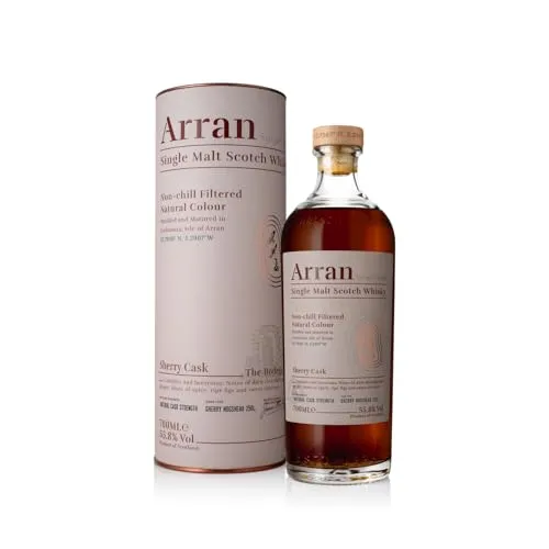 Arran Sherry Cask 0,7l - Intensiver Whisky mit 55,8% Vol. - Whisky der besonderen Art: Arran Sherry Cask 0,7l mit kräftigem Alkoholgehalt von 55,8% für ein unvergleichliches Geschmackserlebnis.