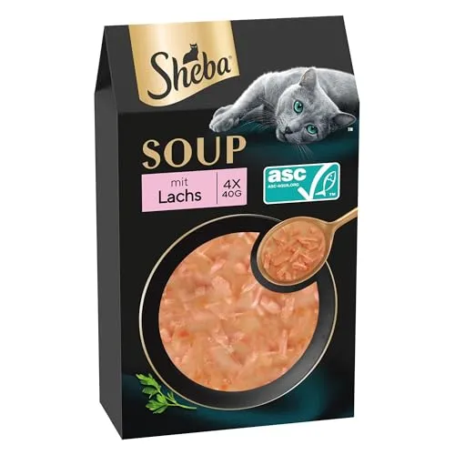 SHEBA Soup Adult Katzen-Nassfutter mit Lachs 10 x 40g von SHEBA