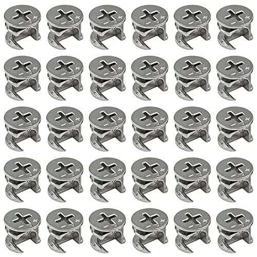 Stück Exzenter Möbelverbinder YUTOU 15x12mm Möbelverbinder Schrankverbinder Zinklegierung Exzenter Nockenrad für Schrank Schublade Kommode und Kleiderschrank Möbelpaneele 30