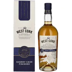 Produktbild West Cork SHERRY CASK FINISHED Irish Single Malt Whiskey 43% Vol. 0,7l in Geschenkbox
