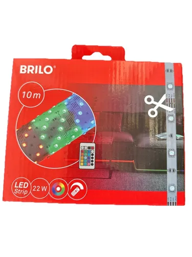 Briloner 10 Meter RGB LED-LIGHT STRIP BAND 22W Dimmbar Fernbedienung Farbstoff