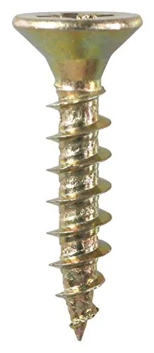 Cogex 85205 Schrauben agglomère PZ Pozidriv, gold, 2 x 4 x 20 mm, 40-teiliges Set