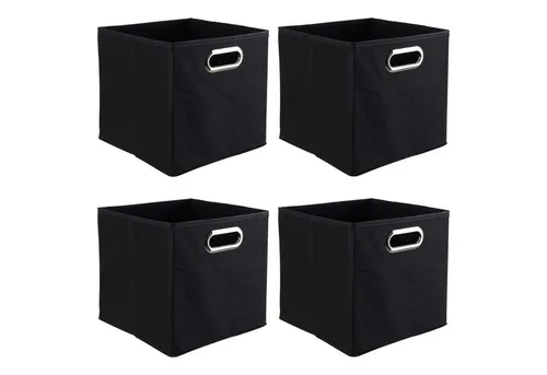 casa NOVA Aufbewahrungsbox ENNI 4er Set - Praktisches 4er Set Aufbewahrungsboxen aus hochwertigem Vlies, ideal für mehr Ordnung im Haushalt. Jede Box misst 27 x 27 cm und hat seitliche Griffe für einfaches Handling.