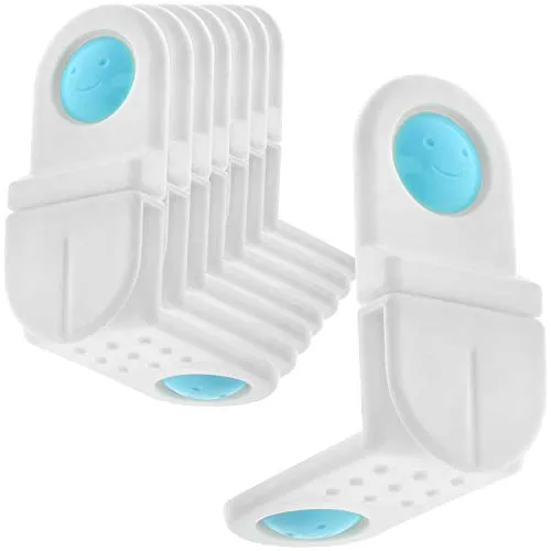 com-four® 8X Schrank- und Schubladensicherung - Schrankschloss zum Kleben - 90° Winkel - Kindersicherung Schranktüren ohne Bohren - Sicherheit und Schutz für Babys und Kleinkinder
