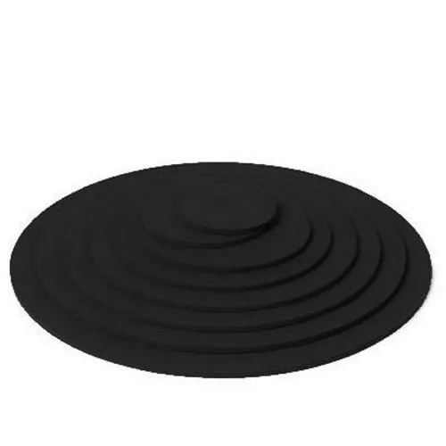 Hey Sign Untersetzer rund, ca 16 cm, Schwarz 02, Stärke 5 m