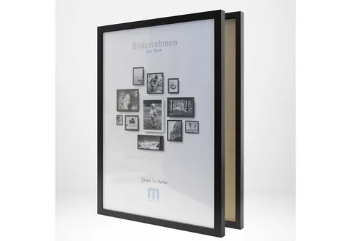 M MERCEO Bilderrahmen, (1 St), Moderner Bilderrahmen aus MDF 50x70cm-1x schwarz inkl. Acrylglasschutz