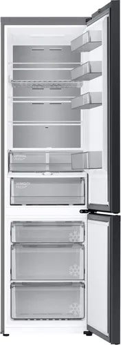 Samsung RB38C7B5AB1/EF Kühl-Gefrier-Kombination - Schwarz - Kühlschrank mit BESPOKE Design für individuelle Anpassung, energieeffizient dank AI Energy Mode und Twin Cooling PlusTM für langanhaltende Frische der Lebensmittel.