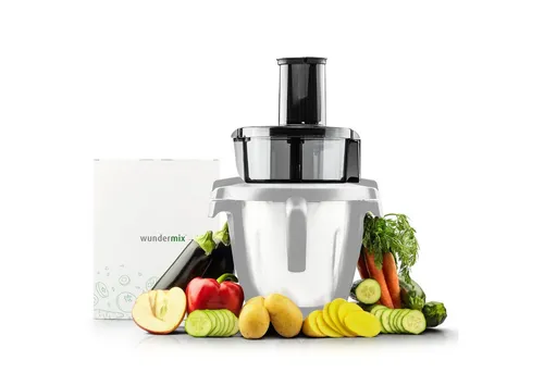 Wundermix Schneideaufsatz WunderSlicer® für Monsieur Cuisine - Vielseitiger Gemüseschneider - Küchenmaschinen-Aufsätze, ideal für schnelles und präzises Schneiden von Gemüse, MADE IN GERMANY für höchste Qualität.