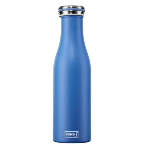 Isolier-Flasche Edelstahl 0,5l azur