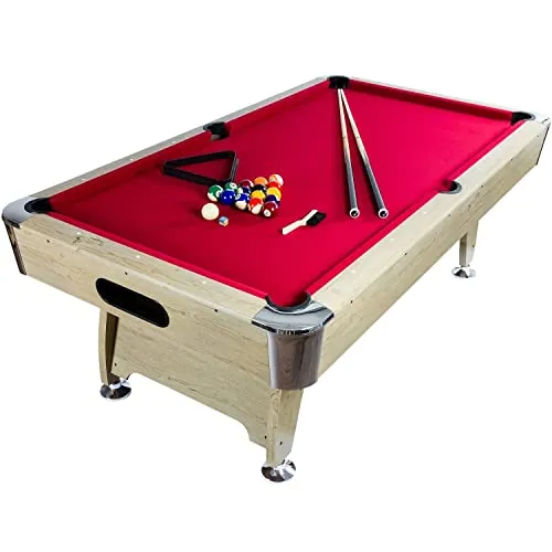 GAMES PLANET 8 ft Billardtisch Premium“ + Zubehör, 9 Farbvarianten, 244x132x82 cm (LxBxH)