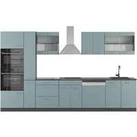 Produktbild Vicco Küchenzeile R-Line Solid Anthrazit Blau Grau 350 cm