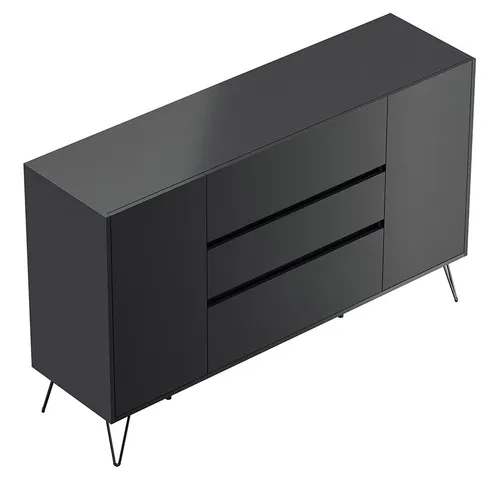 Lomadox Sideboard INDIANAPOLIS-02, 155cm breit, graphit, grifflos