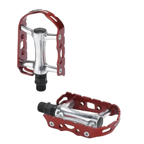 XLC Pedale MTB Ultralight, Silber/Rot