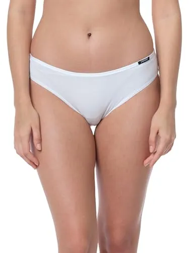 Yenita 3er Set Damen Basic Unterwäsche-Collection, Bikini-Slip, Weiss, Gr. XL