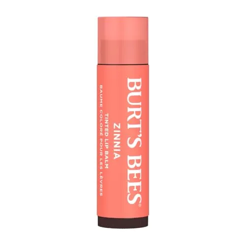Burt´s Bees Tinted Lip Balm Zinnia (gefärbter Lippenpflegestift, in neutralem Farbton, sehr dezent, Lippenbalsam, Pflege, natürliche Inhaltsstoffe) 501111