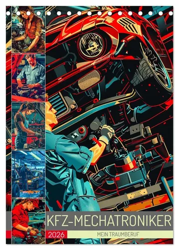 Dirk Meutzner | KFZ-Mechatroniker - Mein Traumberuf (Tischkalender 2026) - Inspirierender Tischkalender für 2026, zeigt die Vielfalt des KFZ-Mechatroniker-Berufs. Ideal für Technikbegeisterte und als Geschenk für angehende Profis.