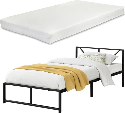 Metallbett 'Meran' mit Matratze 90 x 200 cm