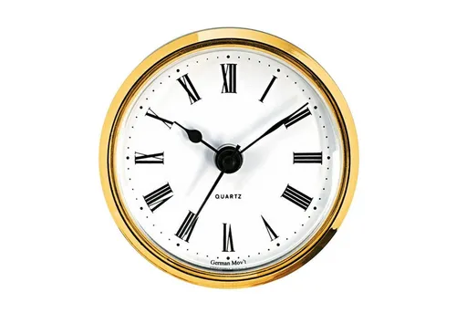 Produktbild Selva Technik Wanduhr Einsteckwerk, Gold mit römischem Zifferblatt