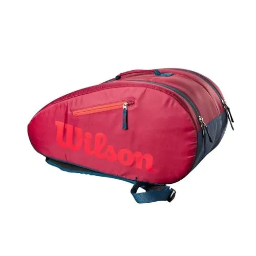 Wilson Junior Padel Bag Red - Padelschlägertasche für Nachwuchsspieler - Tennisschläger Tasche in auffälligem Rot, ideal für junge Spieler. Bietet ausreichend Platz für Schläger und Zubehör.