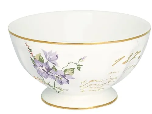 GreenGate Jacobe French Bowl XLarge White 13,5 cm in weiß von GreenGate