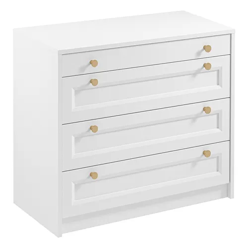 AX LIVING Schmale weiße Kommode Raiane 90 cm