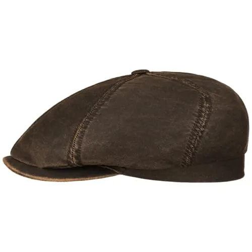Stetson Brooklin Old Cotton Flat Cap Herren Schiebermütze - Trappermützen für Herren mit 40-fachem UV-Schutz und weichem Baumwollmaterial für optimalen Tragekomfort, ideal für den Sommer.