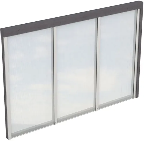 Skanholz Carport-Seitenwand 305x200 cm - Außenanbau mit Polycarbonat, schiefergrau und 5 Jahre Herstellergarantie – ideal für zusätzlichen Schutz und Sichtschutz im Garten.